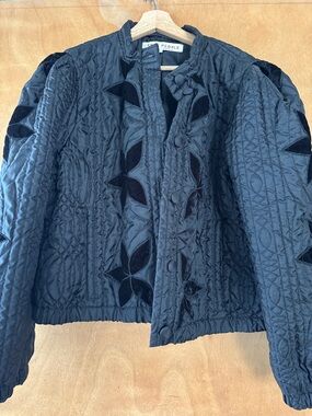 FREE PEOPLE QUINN QUILTED JACKET BLACK SIZE XL